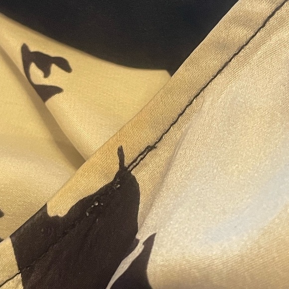 Hale Bob blouse silk beaded sz small black white belted style 8tca2458 - Picture 9 of 9